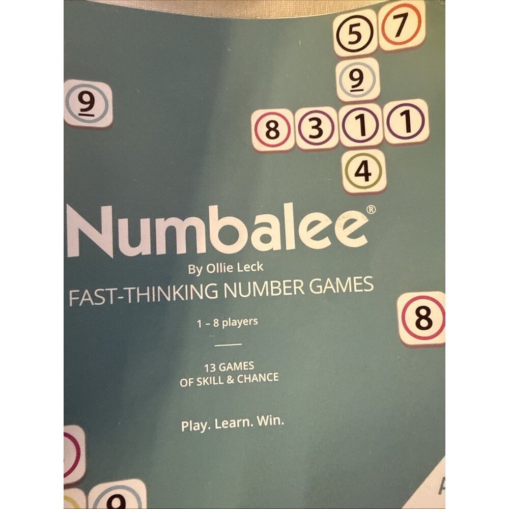 Numbalee Fast Paced Number Tile Games 13 Games Ages 6+ Carrying Case - Picture 5 of 8